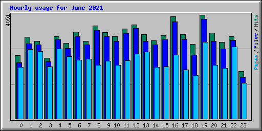 Hourly usage for June 2021