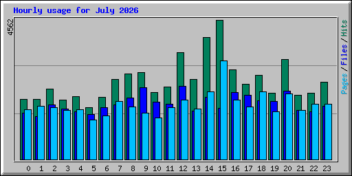 Hourly usage for July 2026